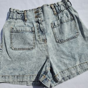 SO Hi-Rise Elastic Waist Denim Shorts Sz 11